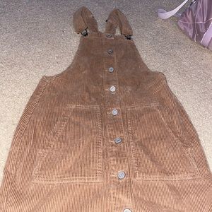 Brown Dickies overall dress